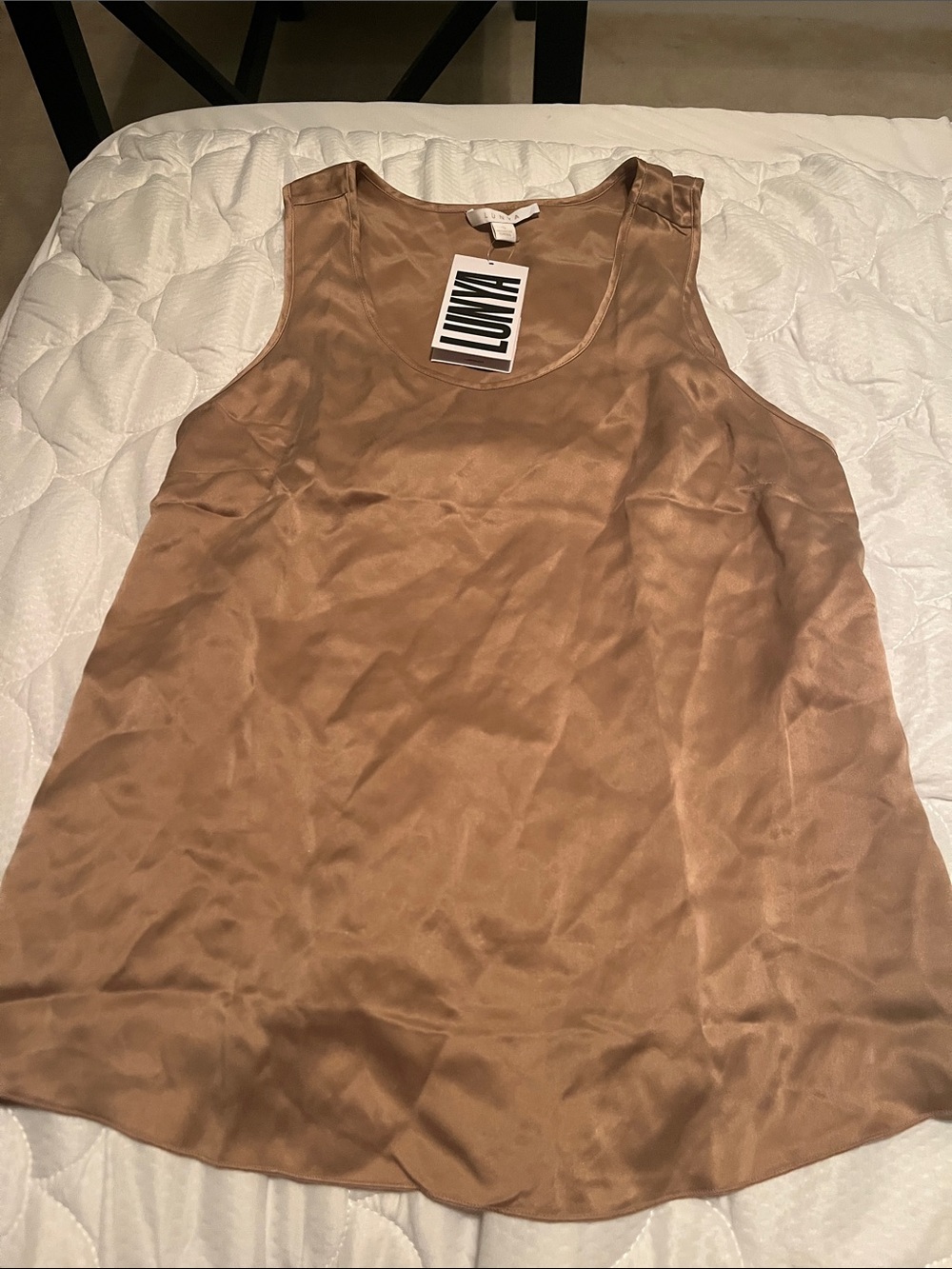 lunya Silk Set - Tank/Bottoms in Warm Tan